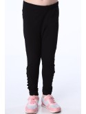 Leggings für Mädchen mit Webmuster an den Beinen, schwarz NDZ8699 – Online-Shop – Boutique